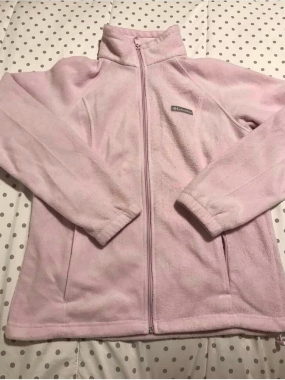 Columbia Light Pink Full-Zip Kids Fleece Jacket